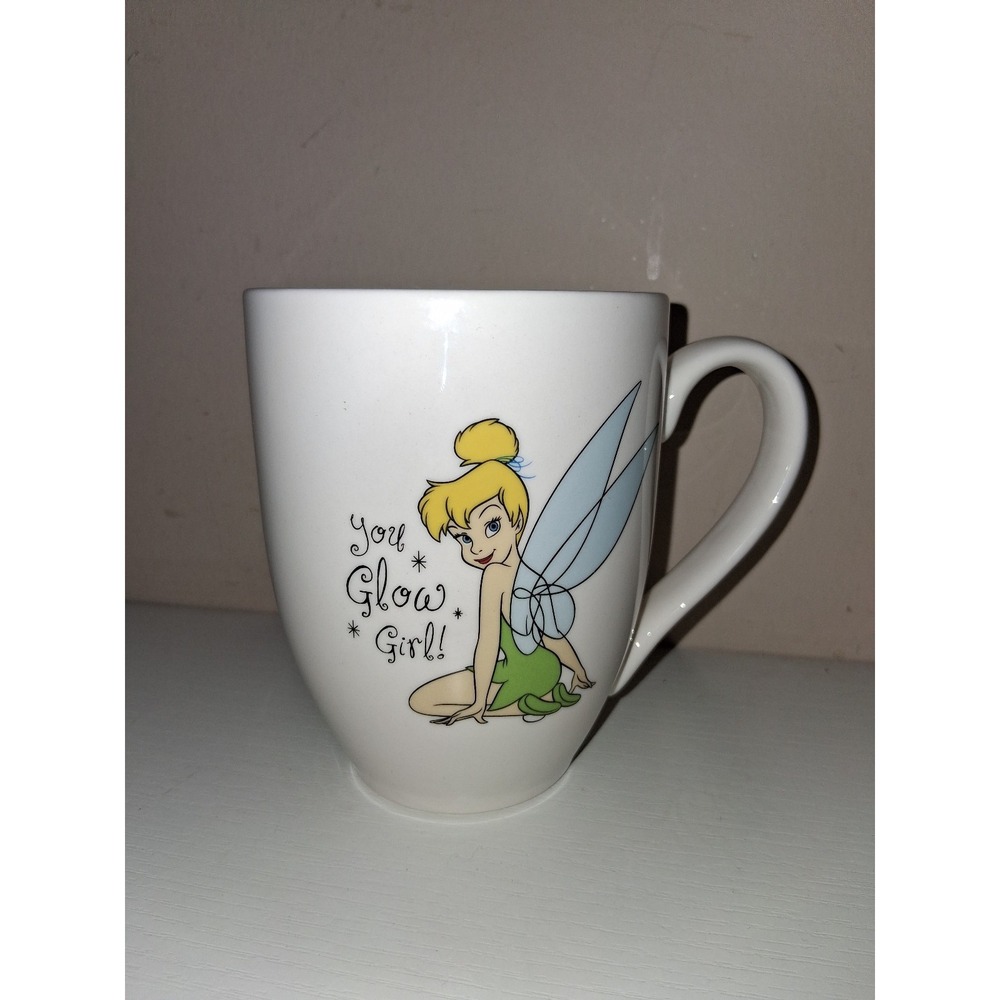 Hallmark Disneyโ Tinker Bell Mug You Glow Girl Gold Crown with Box